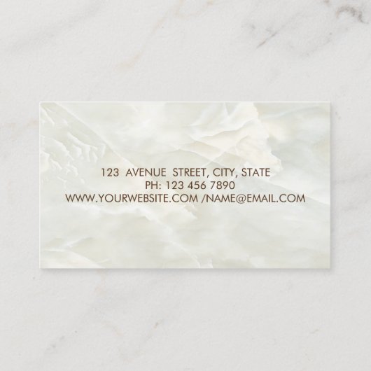 Modern Elegant White Marble, Confetti, Lips Visitekaartje (Achterkant)