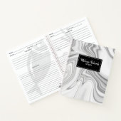 Modern Elegant White Marble Notitieboek (Binnen)
