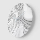 Modern Elegant White Marble Pattern Grote Klok (Hoek)