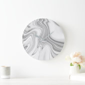 Modern Elegant White Marble Pattern Grote Klok (Huis)