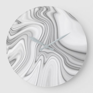 Modern Elegant White Marble Pattern Grote Klok