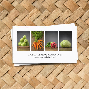 Modern Elegant White Nutrition Coach Chef Visitekaartje