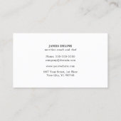 Modern Elegant White Nutrition Coach Chef Visitekaartje (Achterkant)