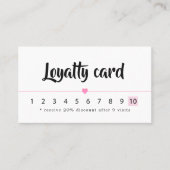 Modern Elegant White Rose Heart Lines Beauty Klantenkaartje (Voorkant)