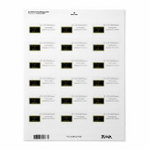 Modern Elegant White Shade en Gold Script Wedding Etiket (Full Sheet)