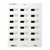 Modern Elegant White Shade en Gold Script Wedding Etiket (Full Sheet)