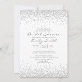 Modern Elegant White Silver Glitter Vrijgezellenfe Kaart (Voorkant)