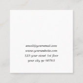 Modern Elegant White Turquoise Scissors Hair Vierkante Visitekaartje (Achterkant)