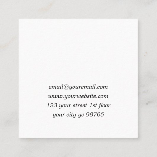 Modern Elegant White Turquoise Scissors Hair Vierkante Visitekaartje (Achterkant)