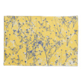 Modern Elegant Wildbloemen op Mustard Yellow Kussensloop (Achterkant-Links)