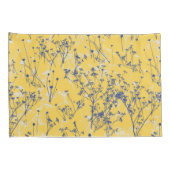 Modern Elegant Wildbloemen op Mustard Yellow Kussensloop (Achterkant-Rechts)