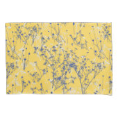 Modern Elegant Wildbloemen op Mustard Yellow Kussensloop (Voorkant-Links)