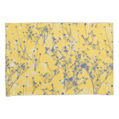 Modern Elegant Wildbloemen op Mustard Yellow Kussensloop (Voorkant-Rechts)