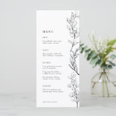 Modern Elegant Wildflower Floral Event Menu (Staand voorkant)