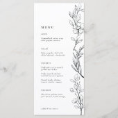 Modern Elegant Wildflower Floral Event Menu (Voorkant)