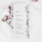 Modern Elegant Wildflower Floral Event Menu