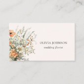 Modern Elegant Wildflower Floral Visitekaartje (Voorkant)