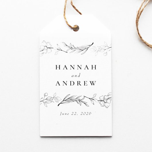 Modern Elegant Wildflower Floral Wedding Favor Cadeaulabel
