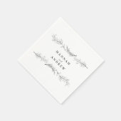 Modern Elegant Wildflower Floral Wedding Servet (Hoek)