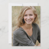 Modern Elegant Wildflower Foto waterverf gradu Kaart (Achterkant)