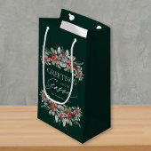 Modern Elegant Winter Greenery Kerstmis Klein Cadeauzakje