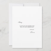 Modern & Elegant Wit Bruidsmeisje voorstel Kaart (Achterkant)