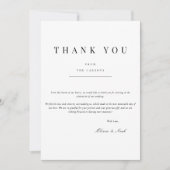 Modern & Elegant Wit Dank u Kaart (Voorkant)