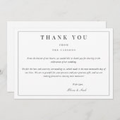 Modern & Elegant Wit Dank u Kaart (Voorkant / Achterkant)