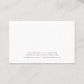 Modern Elegant Wit Eenvoudig Gewoon Professioneel Visitekaartje (Achterkant)