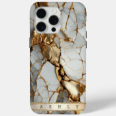 Modern Elegant Wit Goud Marmer Case-Mate iPhone Case (Achterkant)