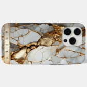 Modern Elegant Wit Goud Marmer Case-Mate iPhone Case (Achterkant (horizontaal))