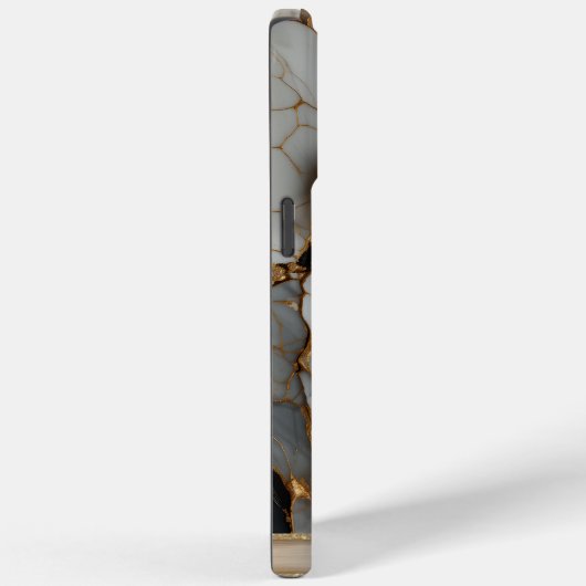 Modern Elegant Wit Goud Marmer Case-Mate iPhone Case (Achterkant / Rechts)