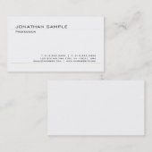 Modern elegant wit goud met hoge kwaliteit Eenvoud Visitekaartje (Voorkant / Achterkant)