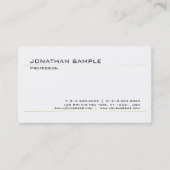 Modern elegant wit goud met hoge kwaliteit Eenvoud Visitekaartje (Voorkant)