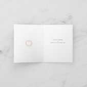 Modern Elegant Wit Licht Roze Hart Moederdag Kaart (Binnen)