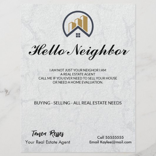 Modern elegant wit onroerend goed flyer (Voorkant)