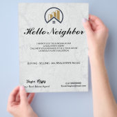 Modern elegant wit onroerend goed flyer (Hand)