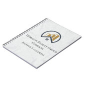 Modern elegant wit onroerend goed notitieboek (Linkerzijde)