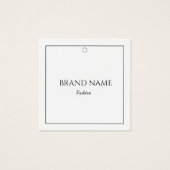 Modern Elegant Wit Prijs Label Vierkante Visitekaartjes (Voorkant)