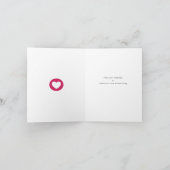 Modern Elegant Wit Rood Hart MUM Moederdag Kaart (Binnen)