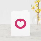 Modern Elegant Wit Rood Hart MUM Moederdag Kaart (Gele Bloem)