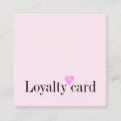 Modern Elegant Wit Roze Hart Schoonheid Loyaliteit Klantenkaartje (Voorkant)