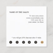 Modern Elegant Wit Roze Hart Schoonheid Loyaliteit Klantenkaartje (Achterkant)