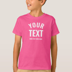 Modern Elegant Wow Roze Sjabloon Kinder Jongens Be T-shirt