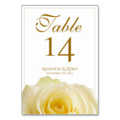 Modern Elegant Yellow Rose Floral Wedding Kaart (Achterkant)