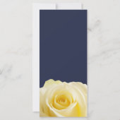 Modern Elegant Yellow Rose Floral Wedding Menu (Achterkant)