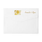 Modern Elegant Yellow Rose Return-adres (Achterkant)