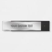 Modern Elegant Your Custom Text Silver Template Deurbordje (Voorkant)