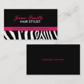 Modern elegant zebra Print Professional stijlvol Visitekaartje (Voorkant / Achterkant)