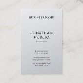 Modern elegant, zilver design vlakbij rendy visitekaartje (Voorkant)